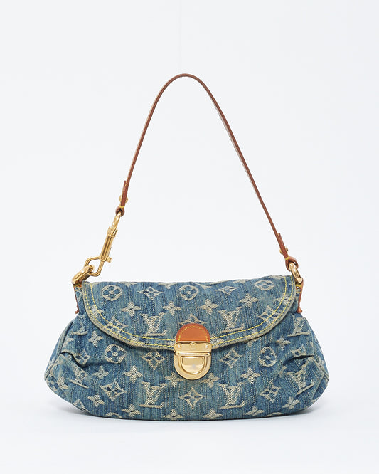 Louis Vuitton Monogram Denim Mini Pleaty Shoulder Bag