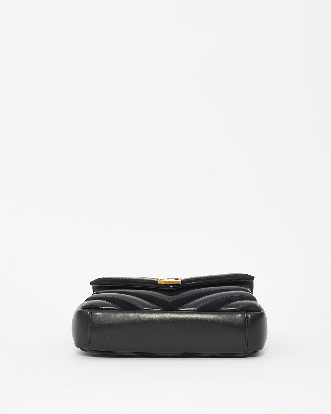 Saint Laurent Black Leather & Suede Medium College Bag