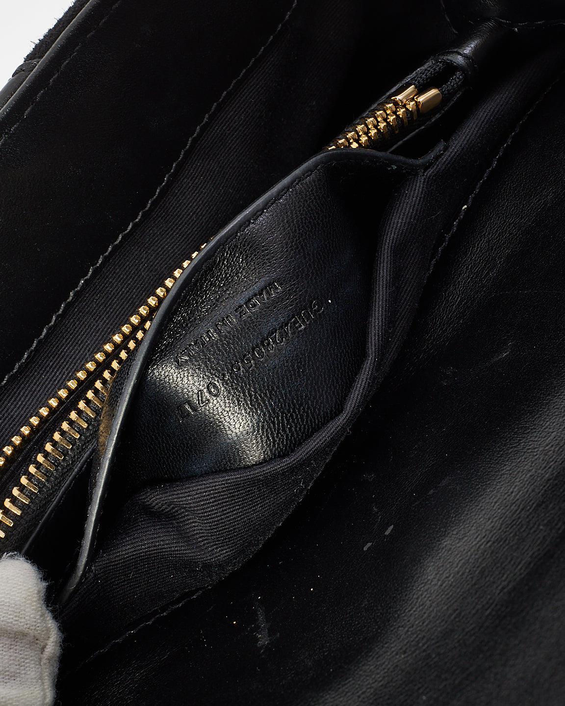 Saint Laurent Black Leather & Suede Medium College Bag