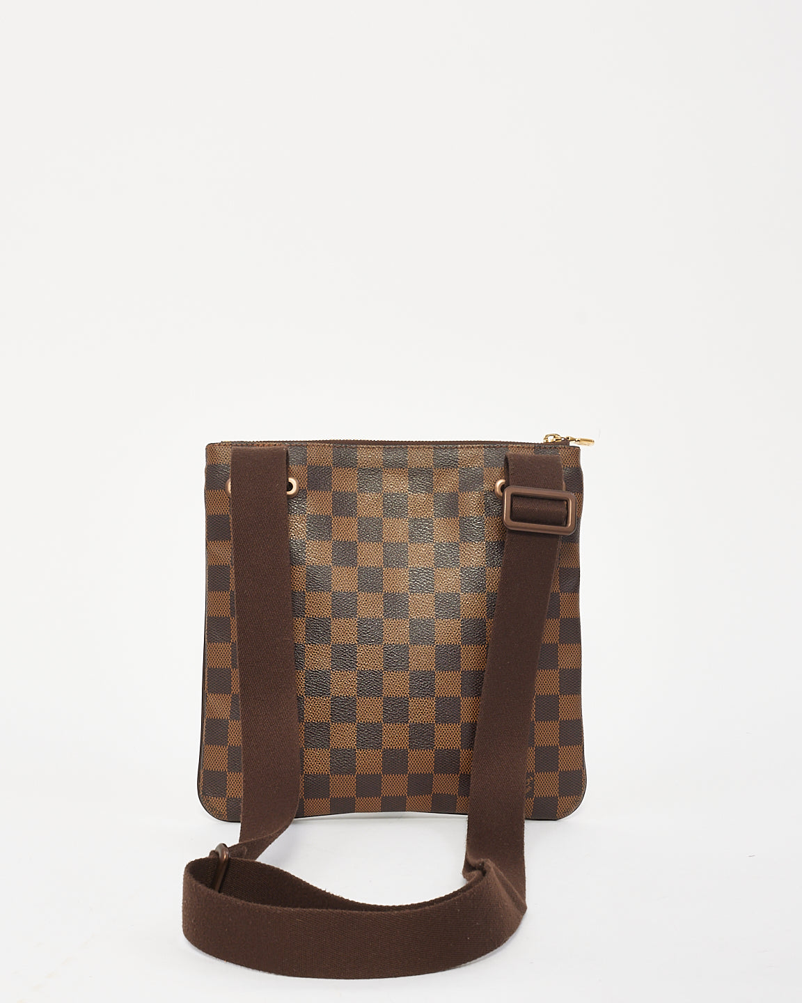 Louis Vuitton Damier Ebene Canvas Brooklyn Flat Pochette Crossbody Bag