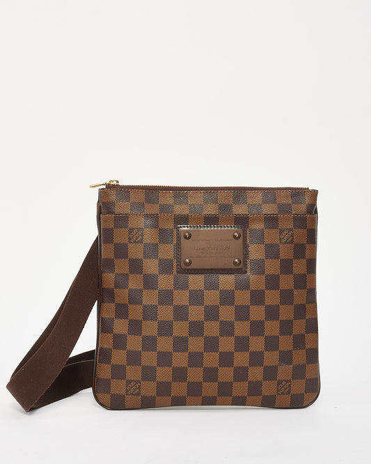 Louis Vuitton Damier Ebene Canvas Brooklyn Flat Pochette Crossbody Bag