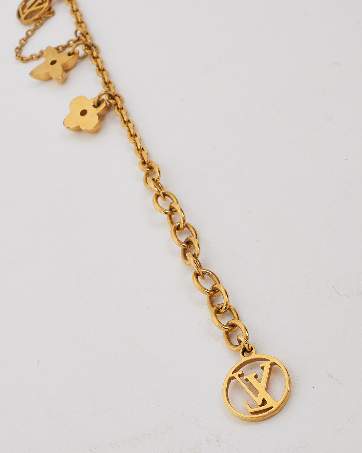 Louis Vuitton Gold Coloured Metal Charm Bracelet