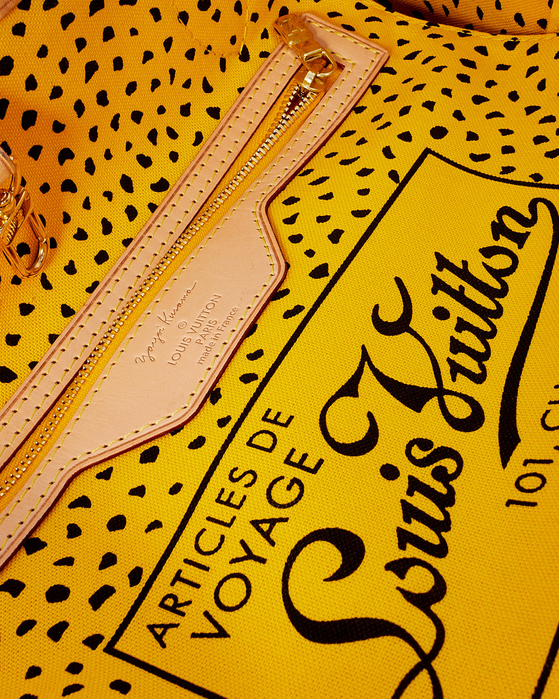 Louis Vuitton x Yayoi Kusama Yellow Monogram Waves Neverfull PM Tote