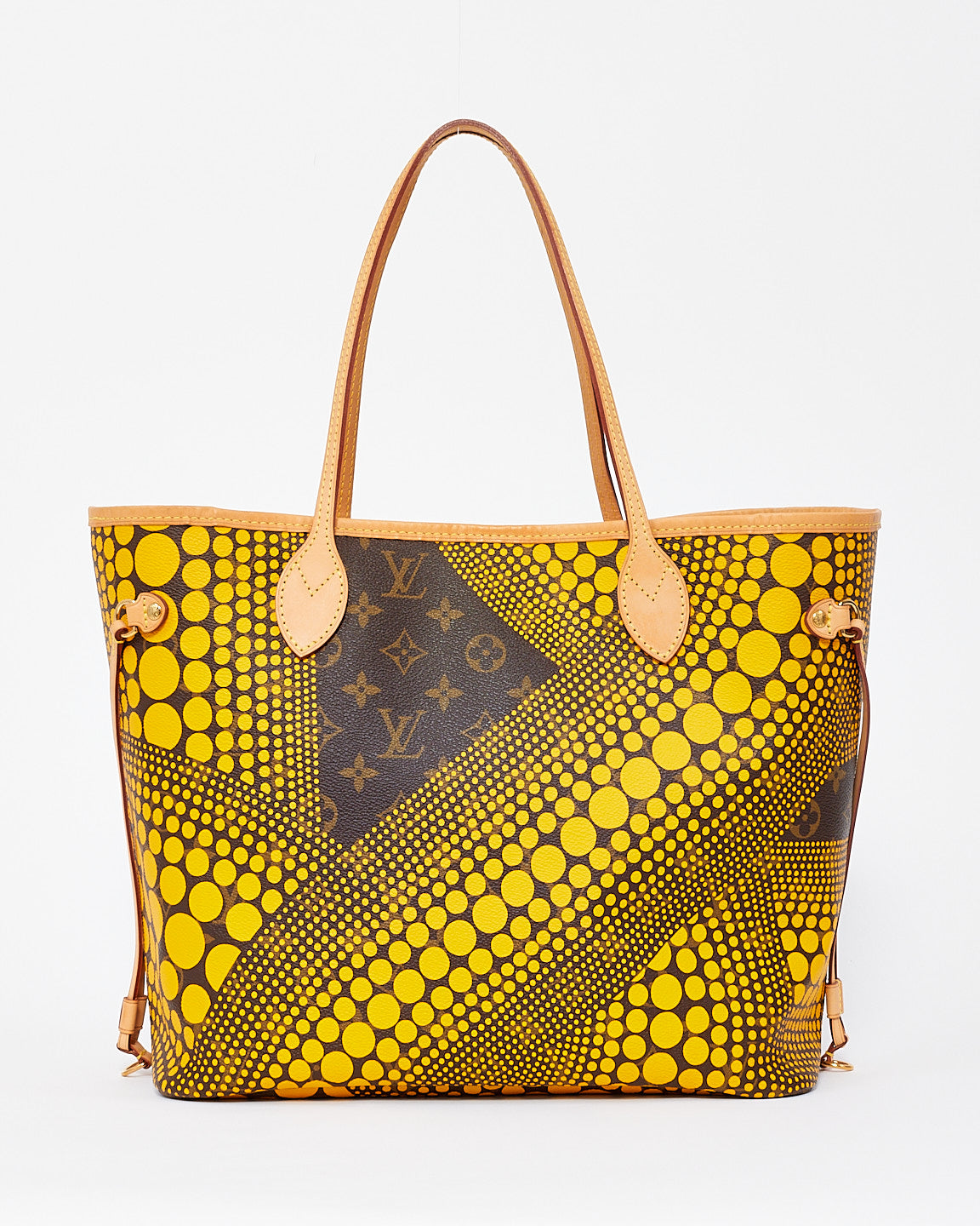 Louis Vuitton x Yayoi Kusama Yellow Monogram Waves Neverfull PM Tote