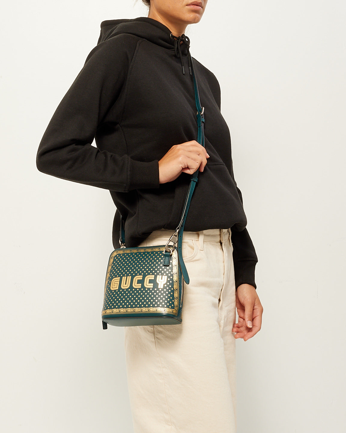 Gucci Blue Leather x Sega Stars Mini Dome Bag