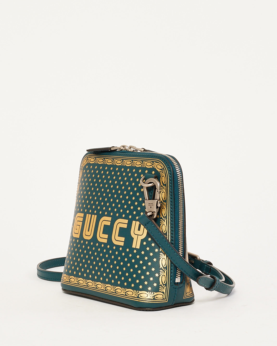 Gucci Blue Leather x Sega Stars Mini Dome Bag