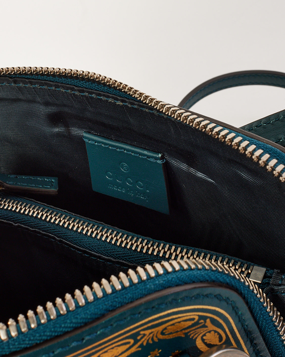 Gucci Blue Leather x Sega Stars Mini Dome Bag