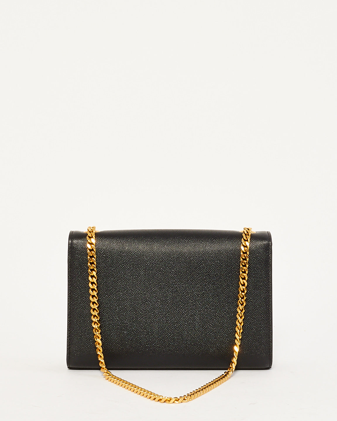 Saint Laurent Black Grain de Poudre Embossed Leather Small Kate Bag