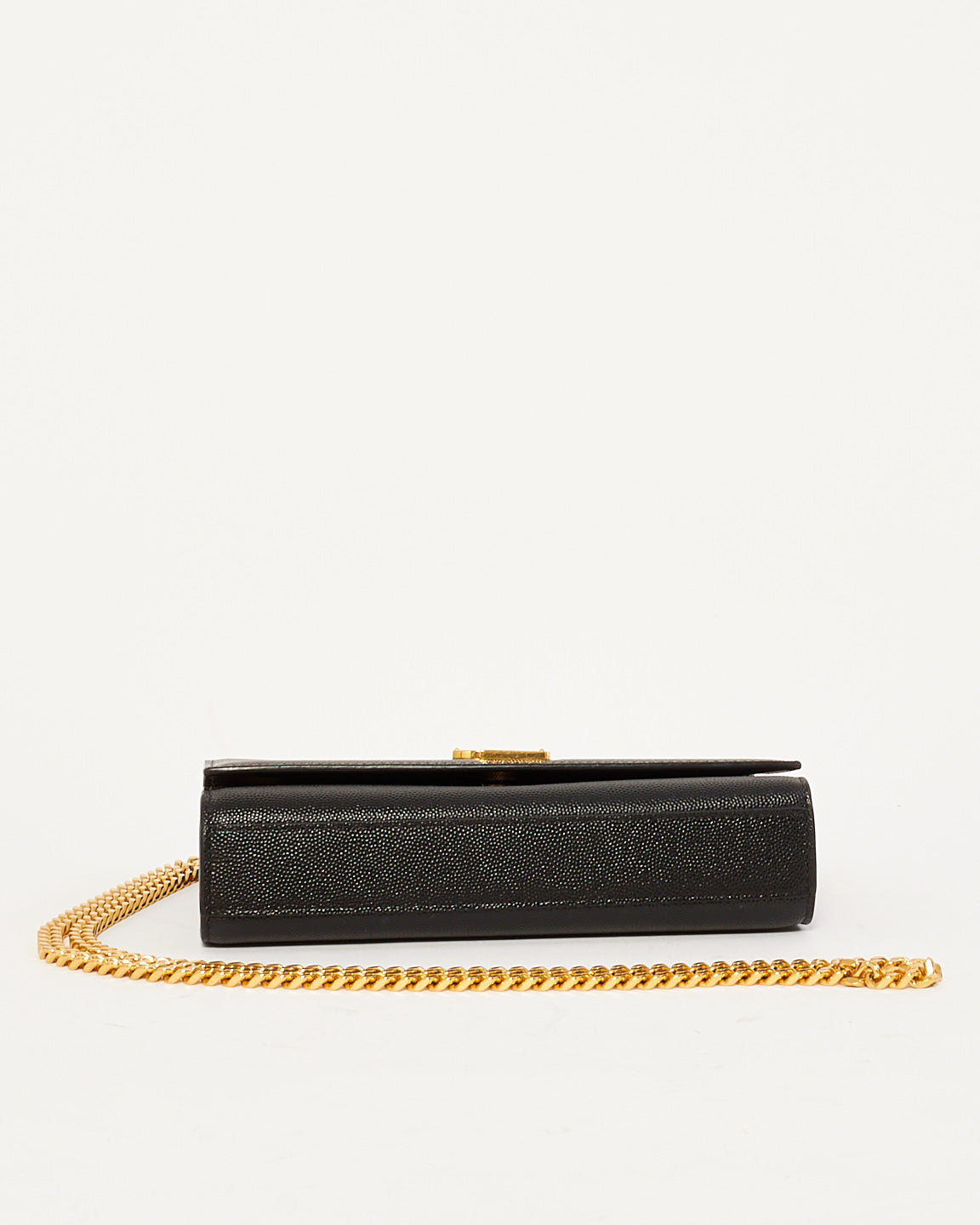 Saint Laurent Black Grain de Poudre Embossed Leather Small Kate Bag