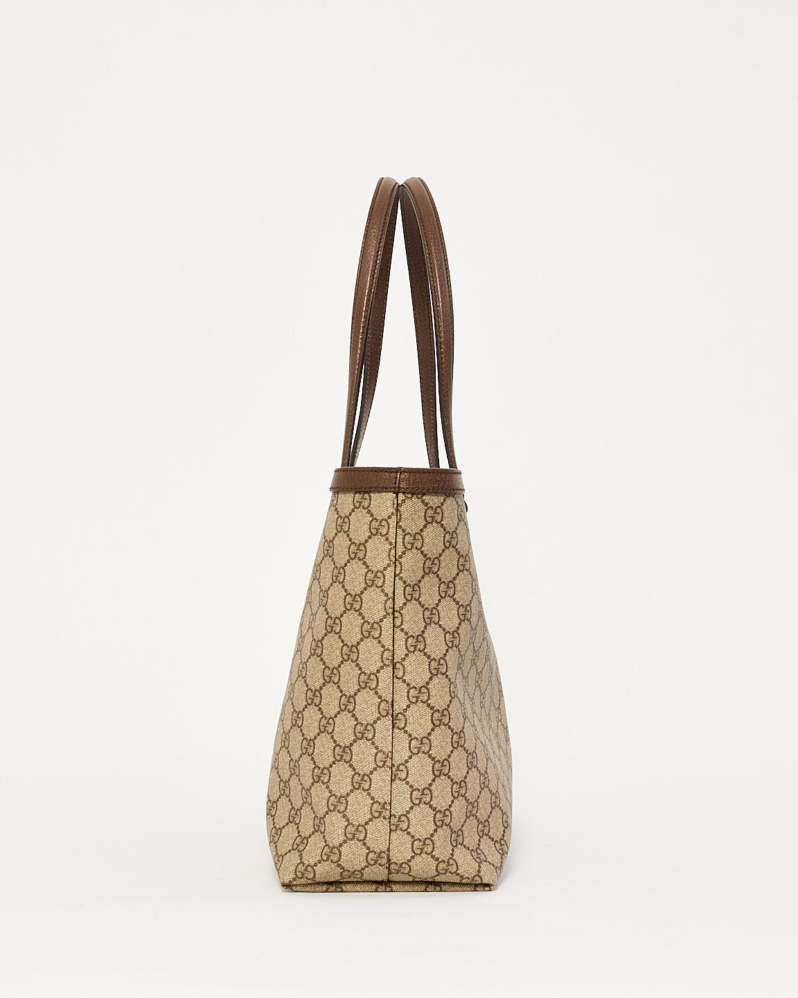 Gucci Brown GG Supreme Canvas Medium Ophidia Web Tote Bag