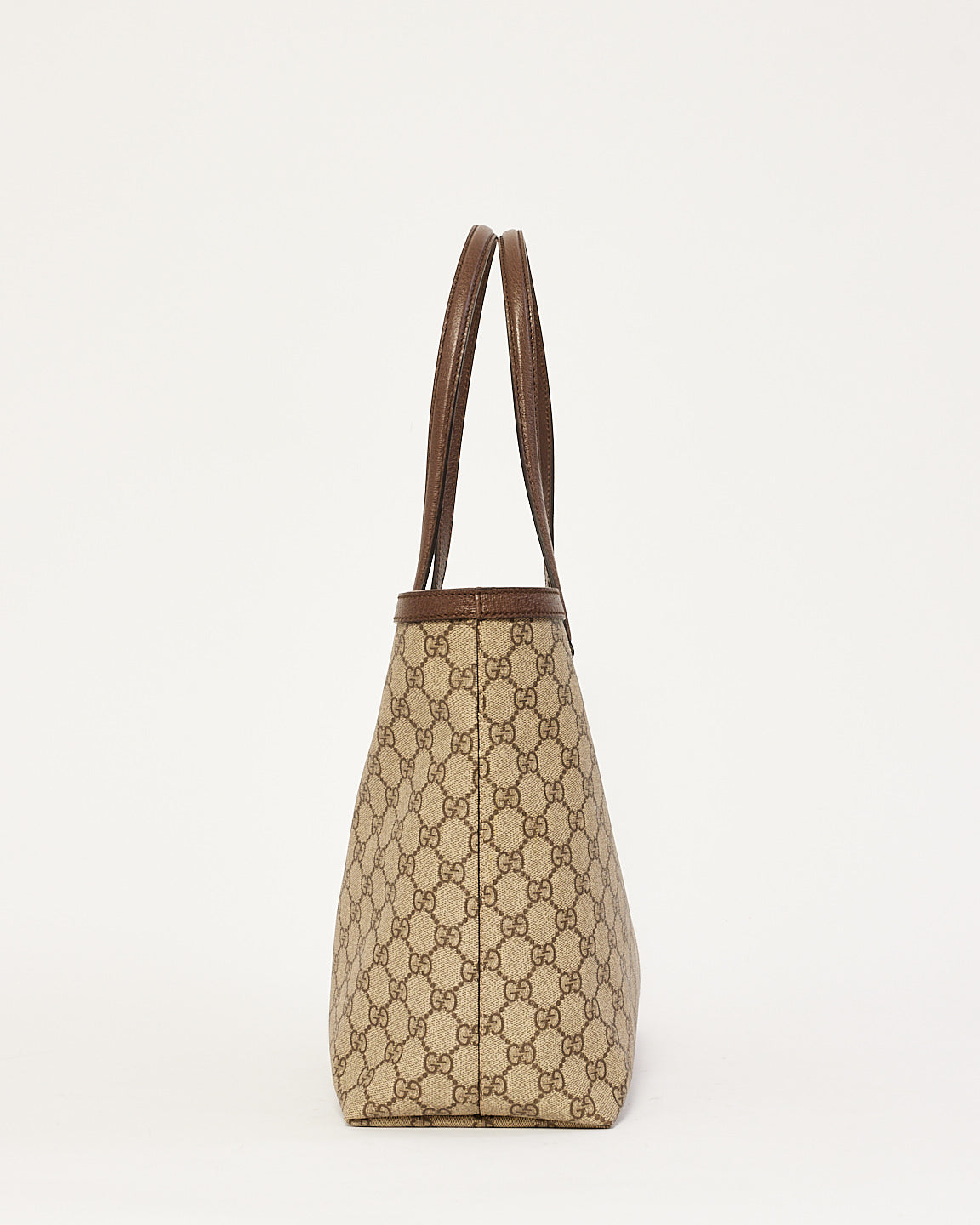 Gucci Brown GG Supreme Canvas Medium Ophidia Web Tote Bag