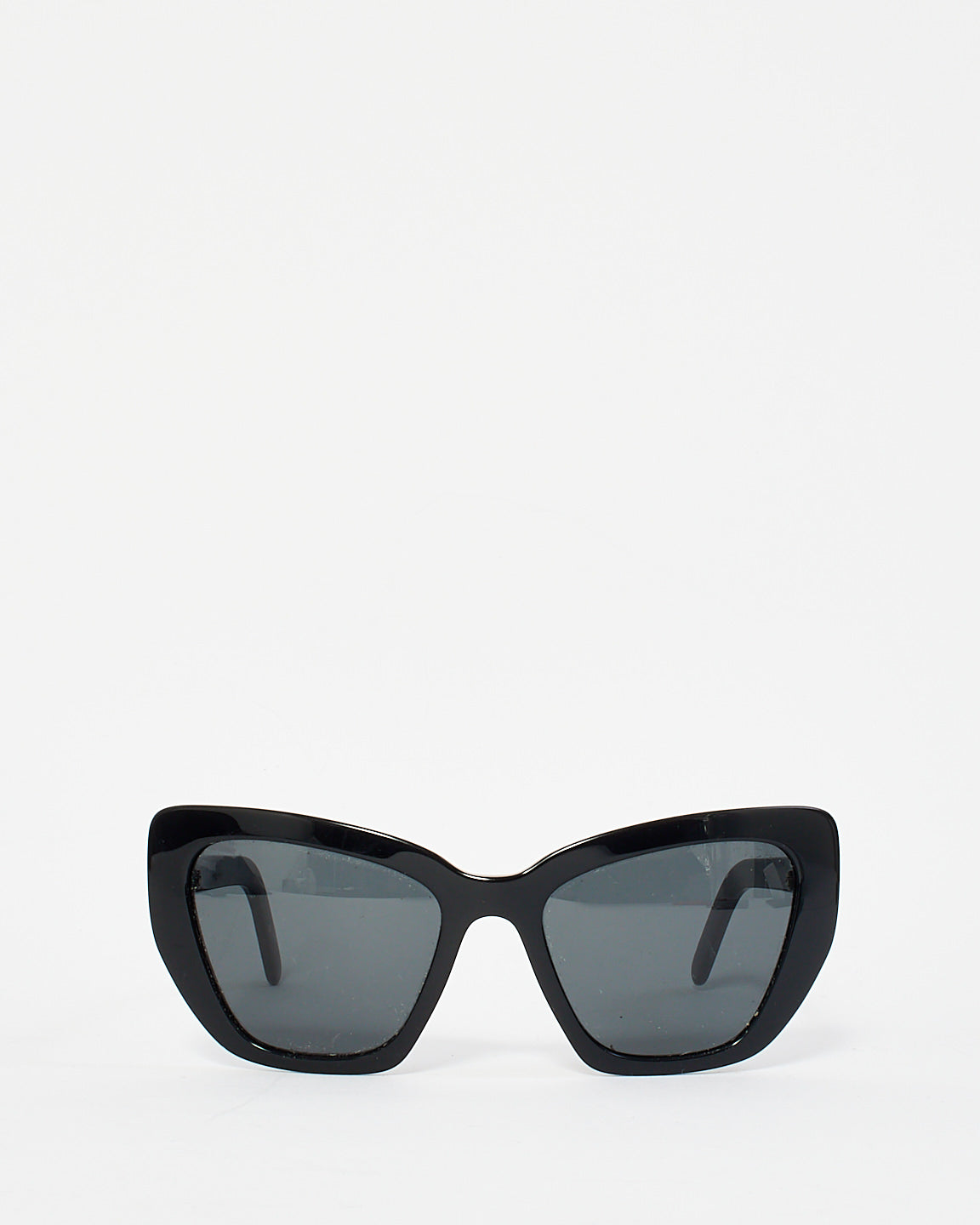 Prada Black Acetate Cat Eye Frame Sunglasses SPR 08V