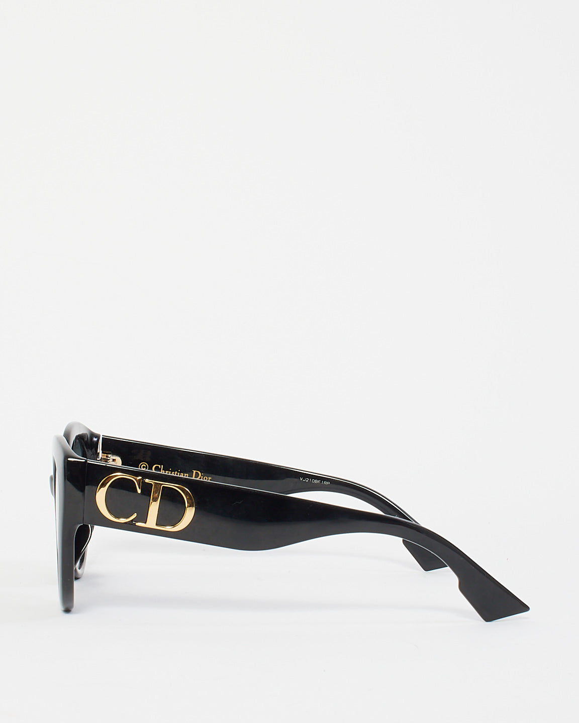 Dior Black Acetate DDiorF Cat Eye Sunglasses