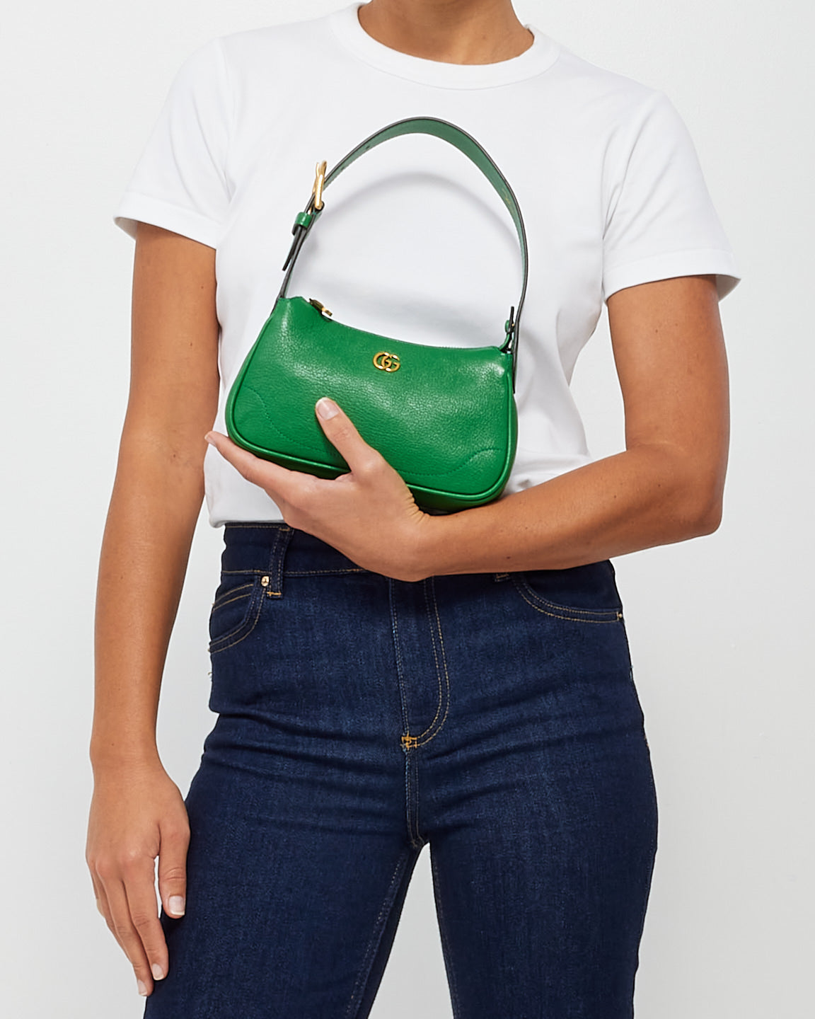 Gucci Green Leather Aphrodite Mini Shoulder Bag