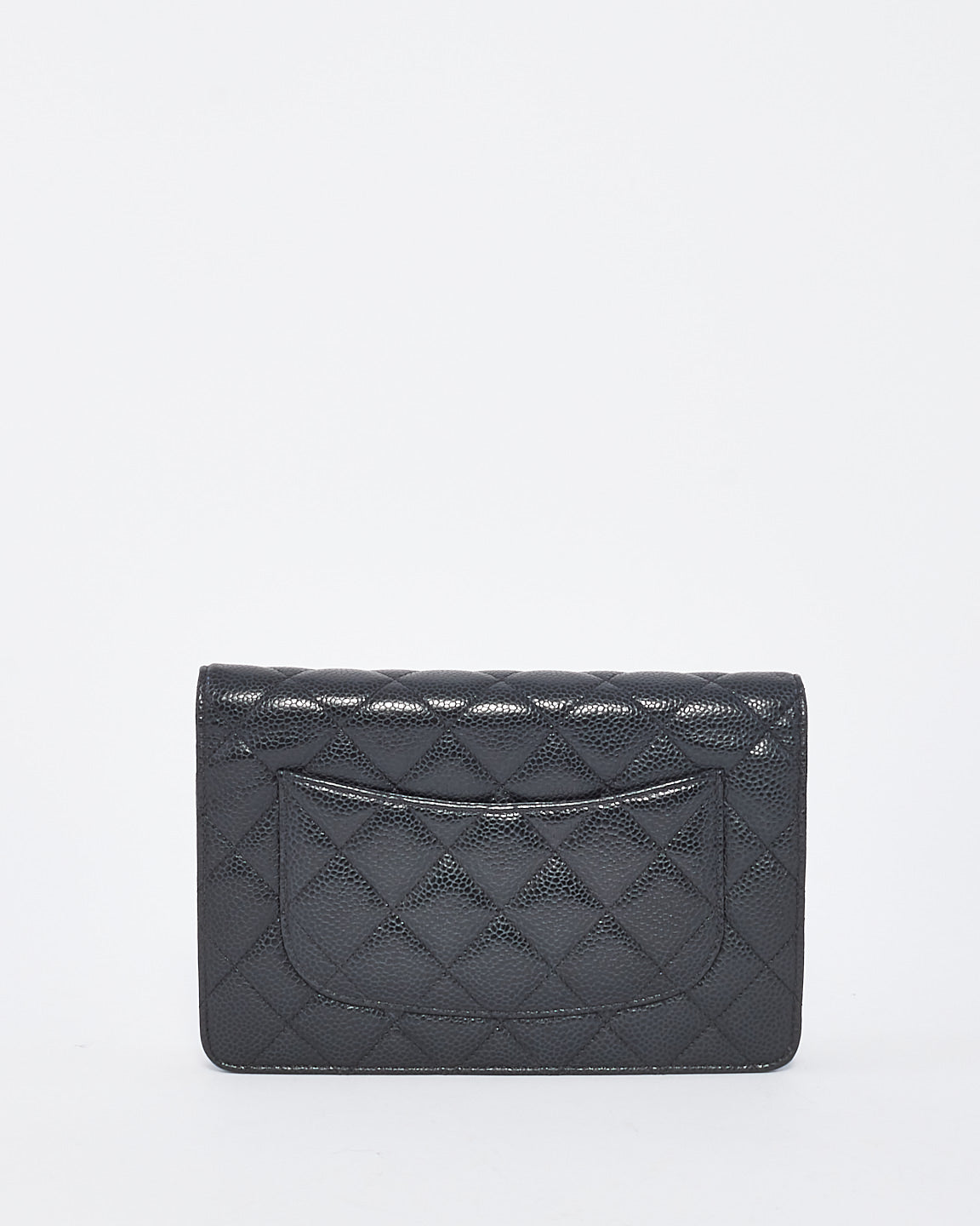 Chanel Black Caviar Leather Wallet on Chain with SHW