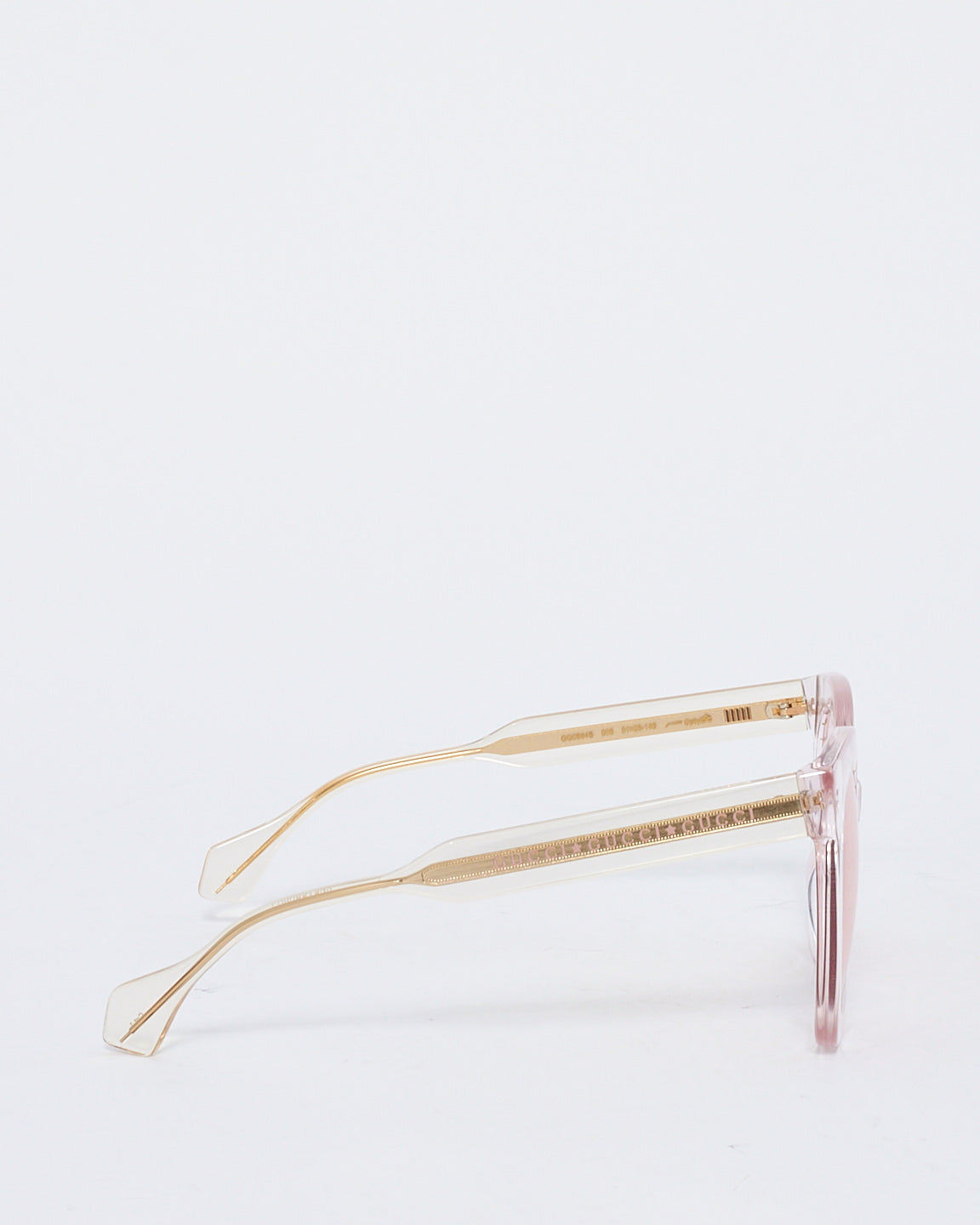 Gucci Clear & Pink GG0564S Cat Eye Sunglasses