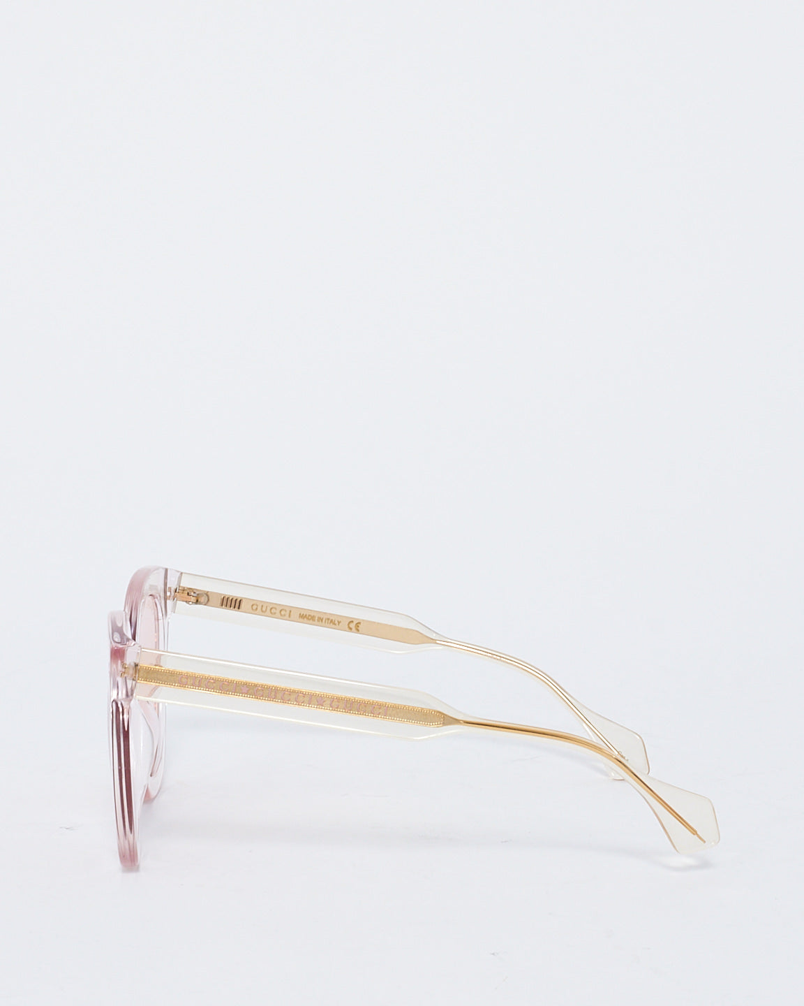 Gucci Clear & Pink GG0564S Cat Eye Sunglasses