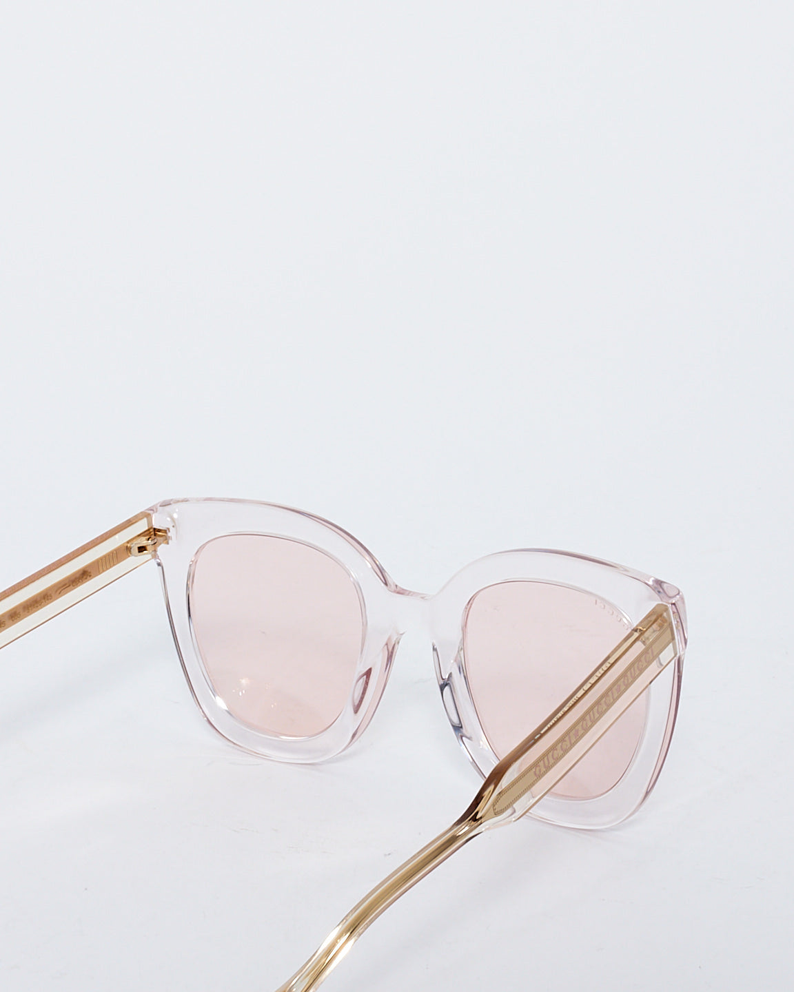 Gucci Clear & Pink GG0564S Cat Eye Sunglasses