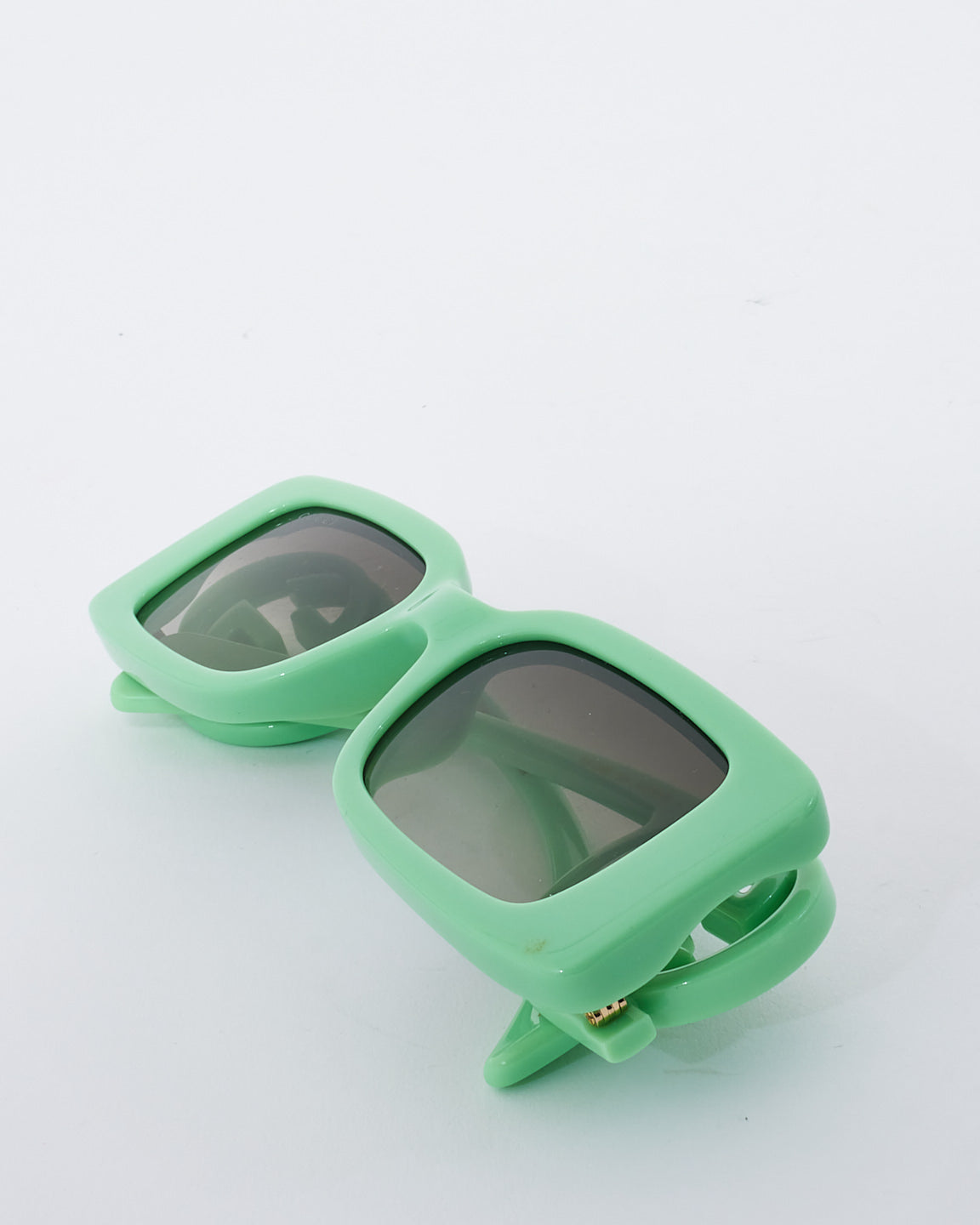 Gucci Green Acetate Rectangular Frame Sunglasses GG13255