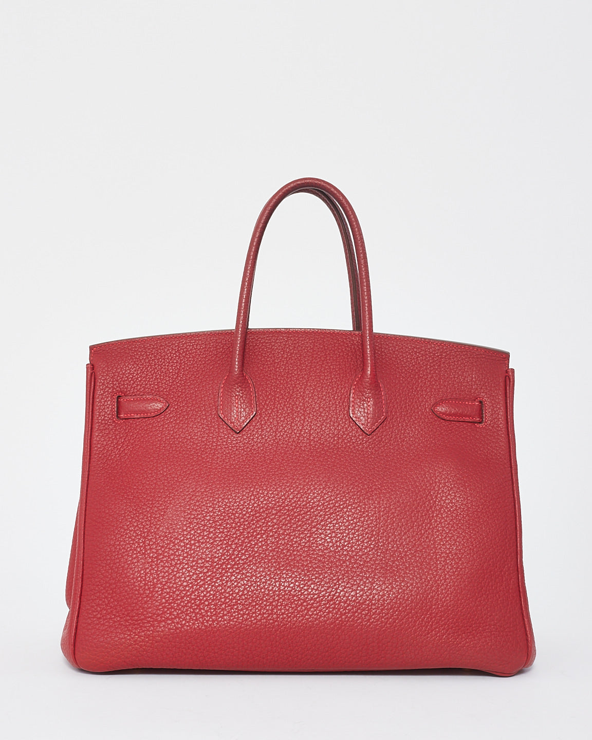 Hermès Red Fjord Leather Birkin 35