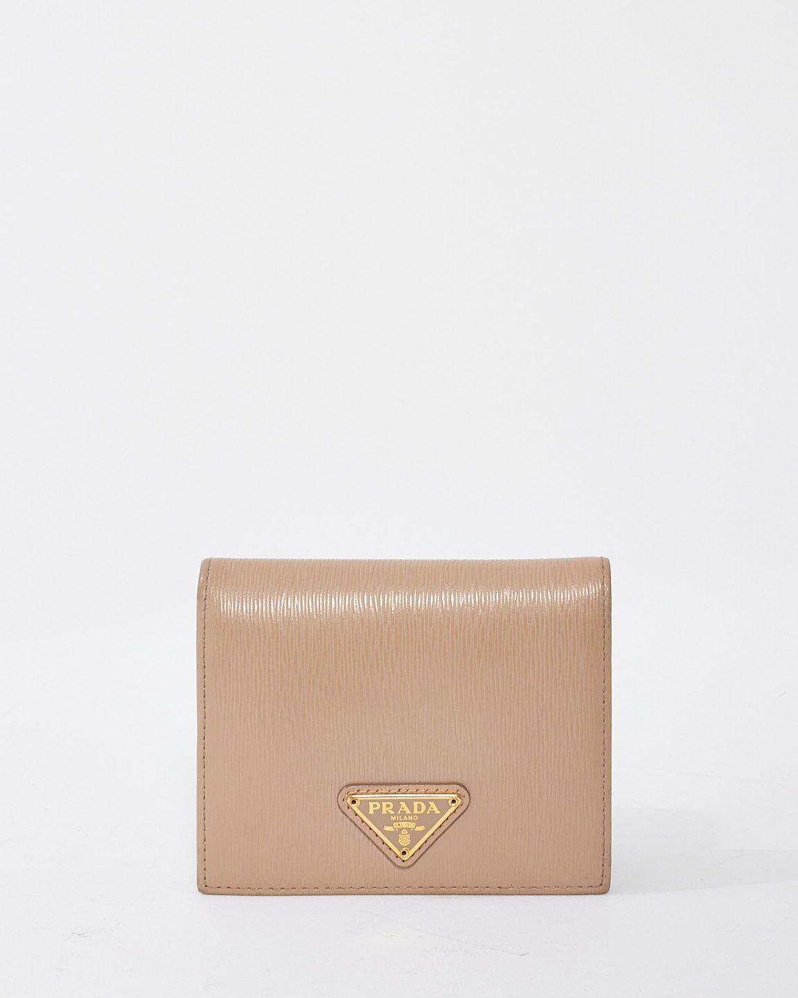 Prada Blush Pink Saffiano Leather Compact Wallet