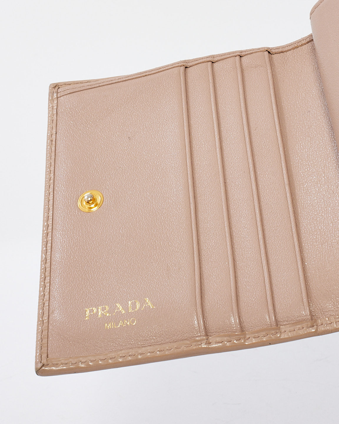 Prada Blush Pink Saffiano Leather Compact Wallet