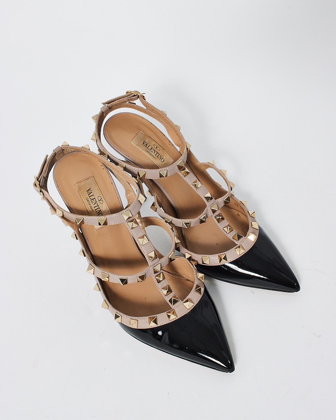 Valentino Black Patent Leather Rockstud Heels - 39