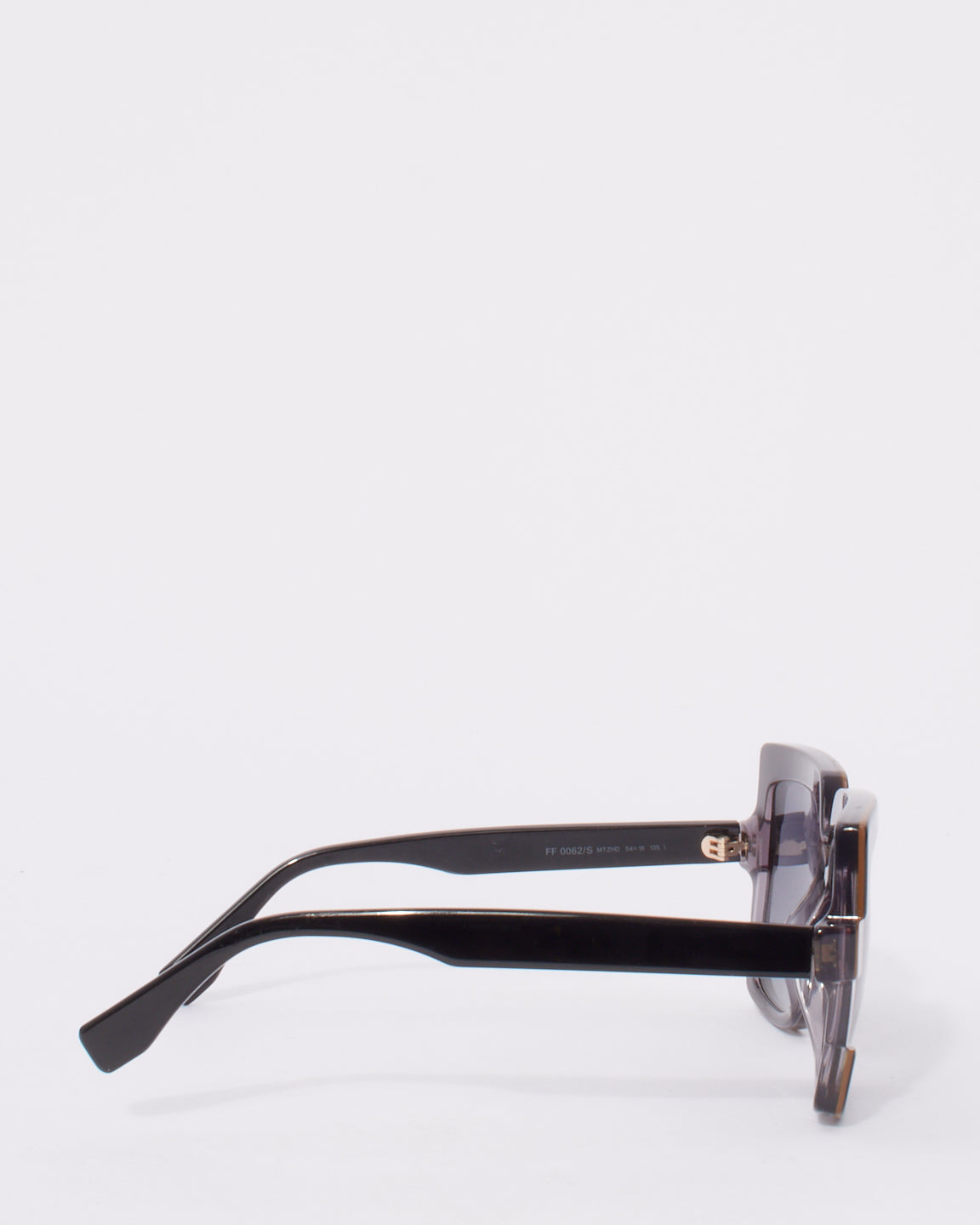 Fendi Black & Brown Acetate Square Frame FF062 Sunglasses