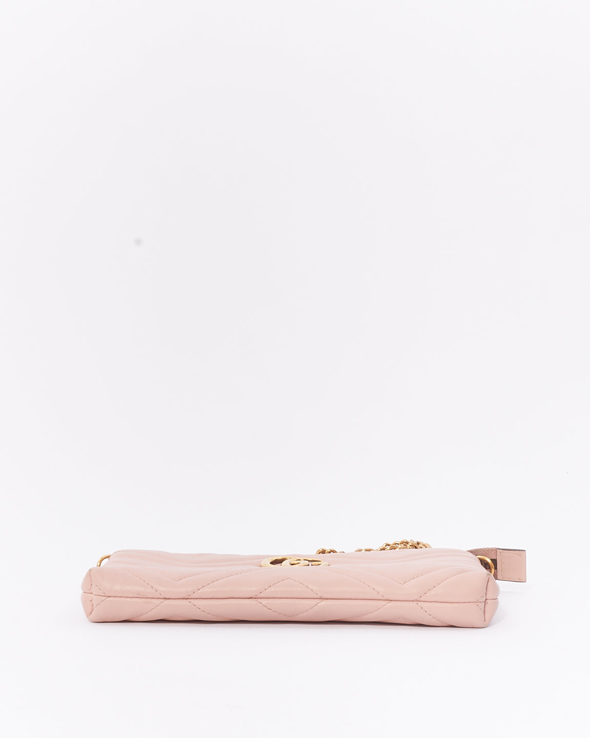 Pochette bandoulière Marmont en cuir matlassé rose Gucci