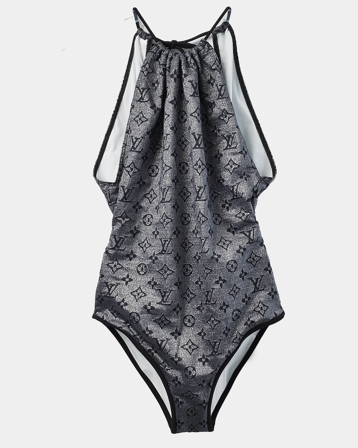 Louis Vuitton Navy/Silver Monogram One Piece Swimsuit - 36