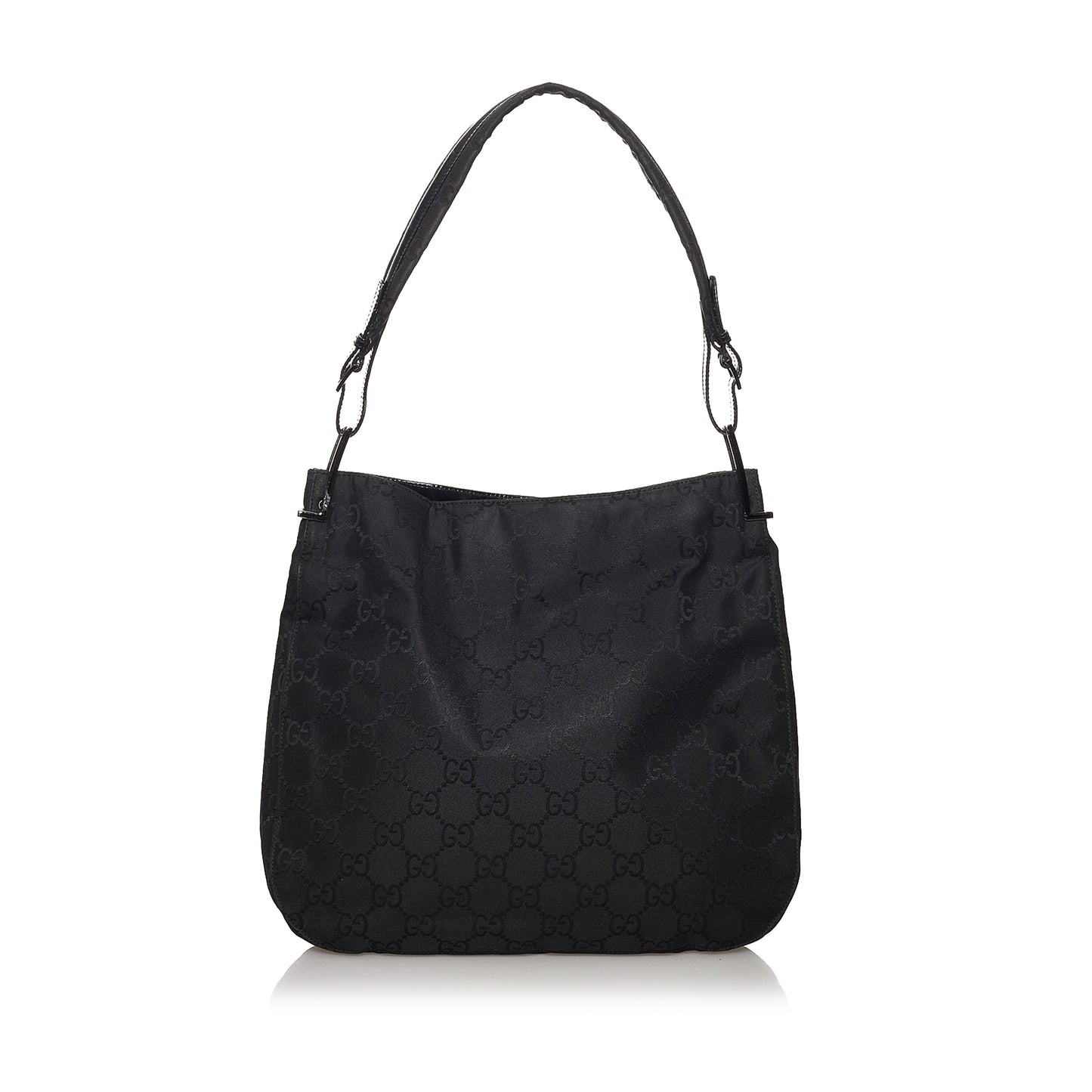 GG Nylon Shoulder Bag-Gucci-Black-Fabric-Runway Catalog