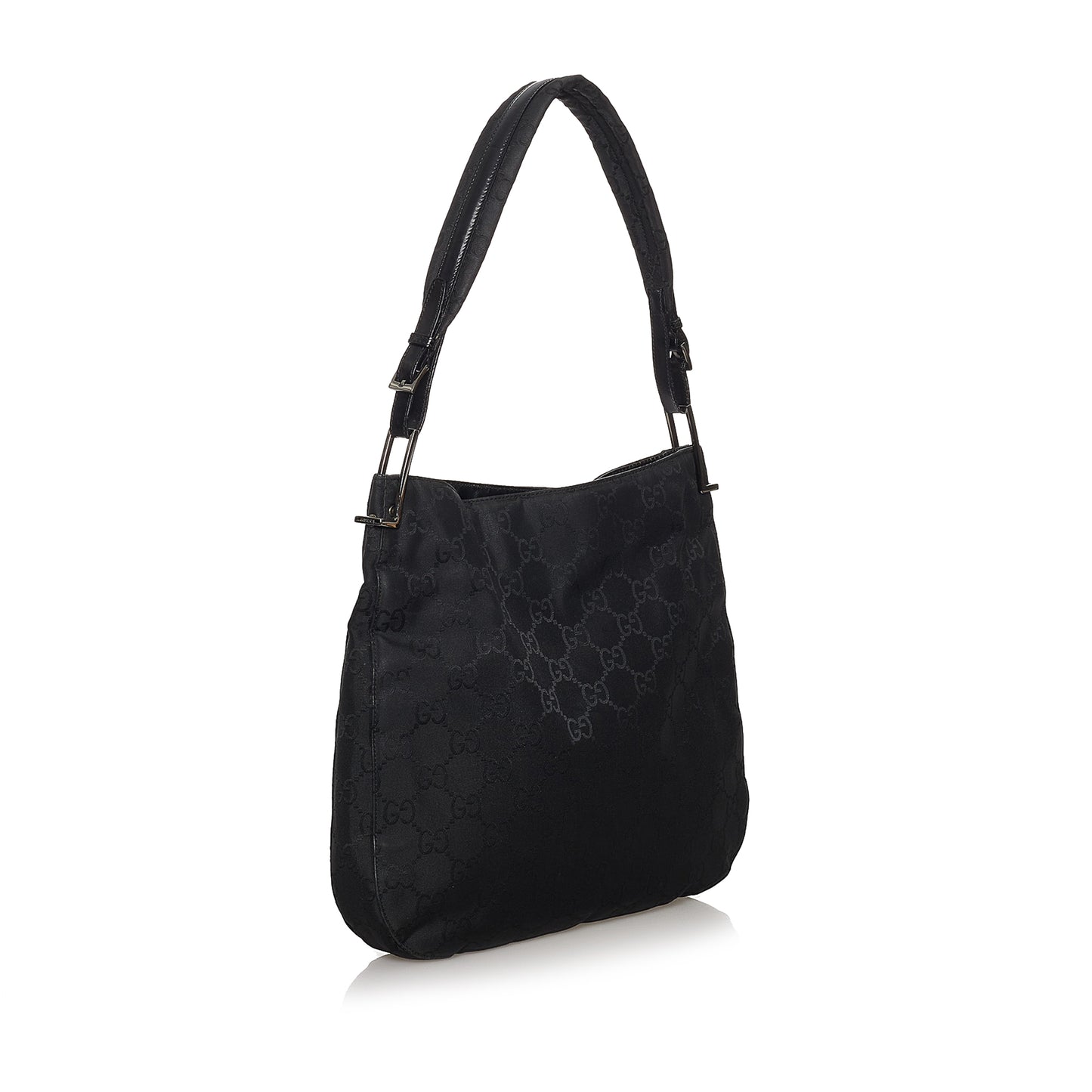 GG Nylon Shoulder Bag-Gucci-Black-Fabric-Runway Catalog