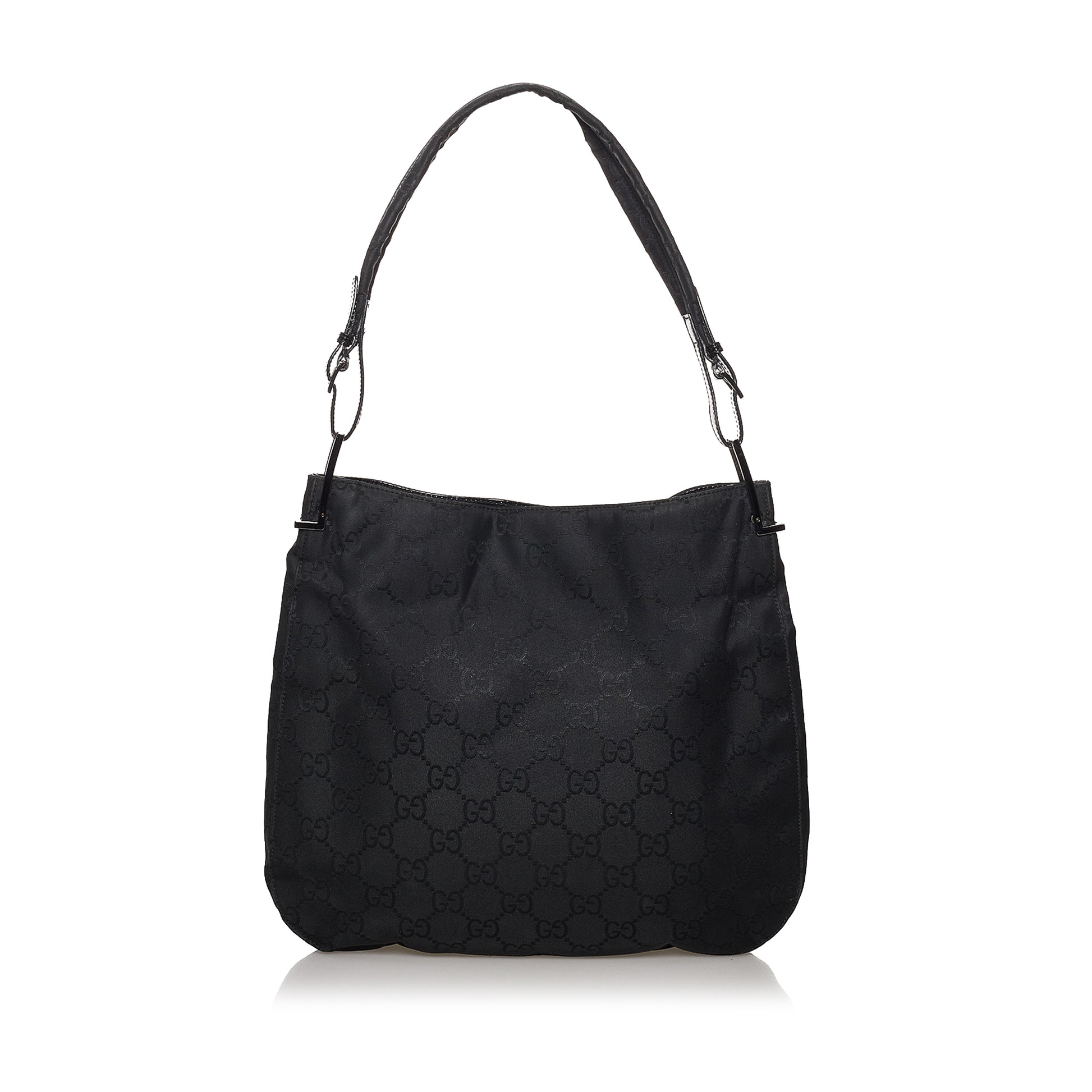 GG Nylon Shoulder Bag-Gucci-Black-Fabric-Runway Catalog