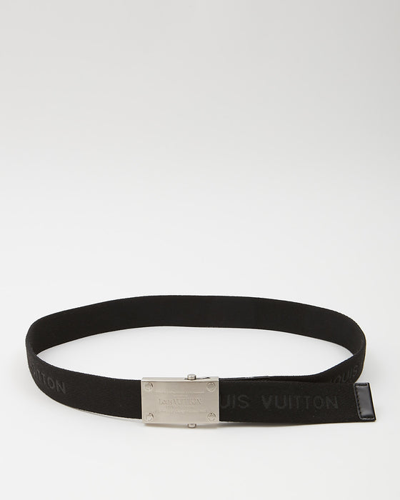 Louis Vuitton Gray Bengale Inventeur Belt Silvery Grey Cloth Metal Cloth  ref.177926 - Joli Closet