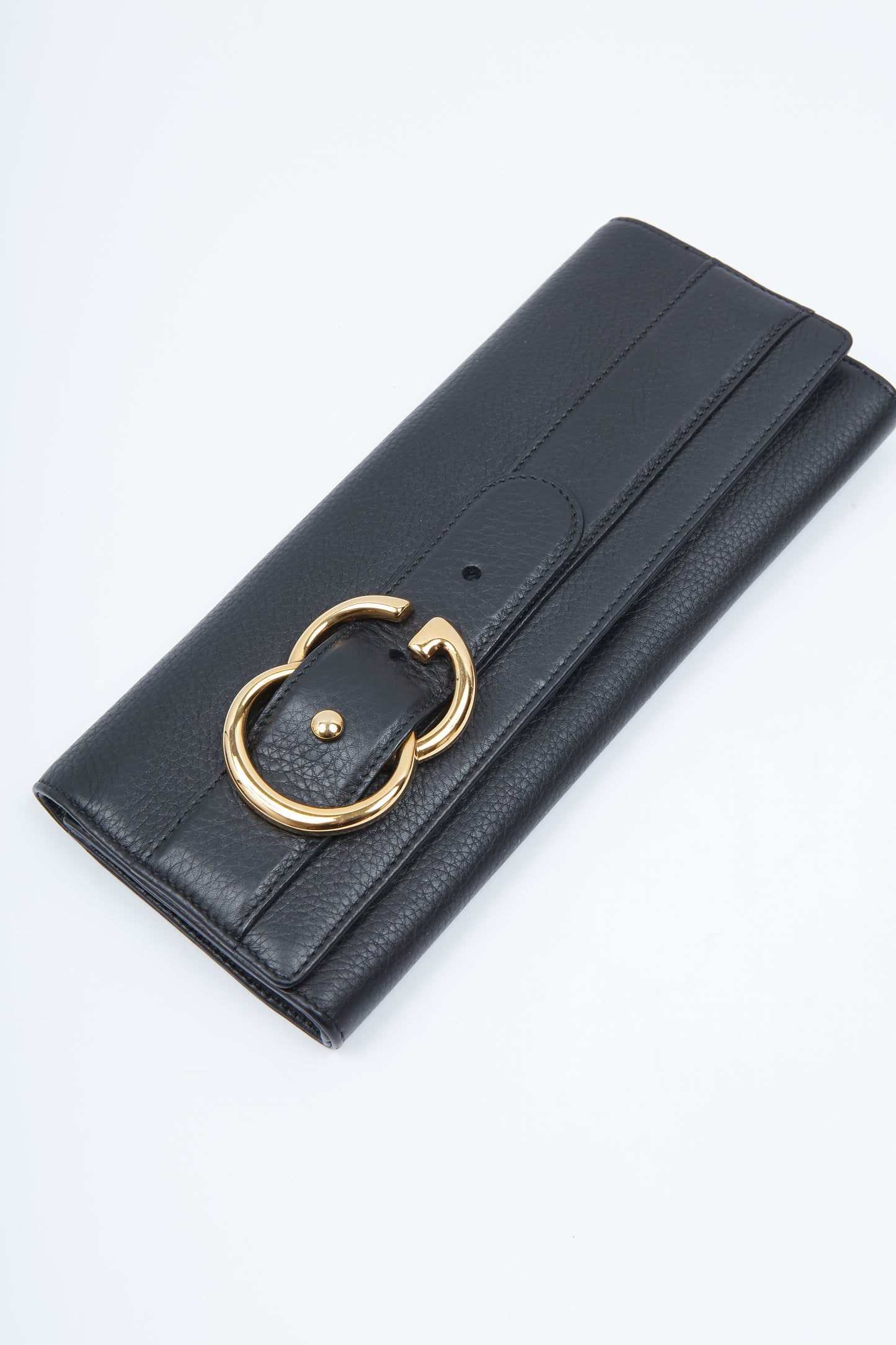 Pochette Romy en cuir grainé noir Gucci