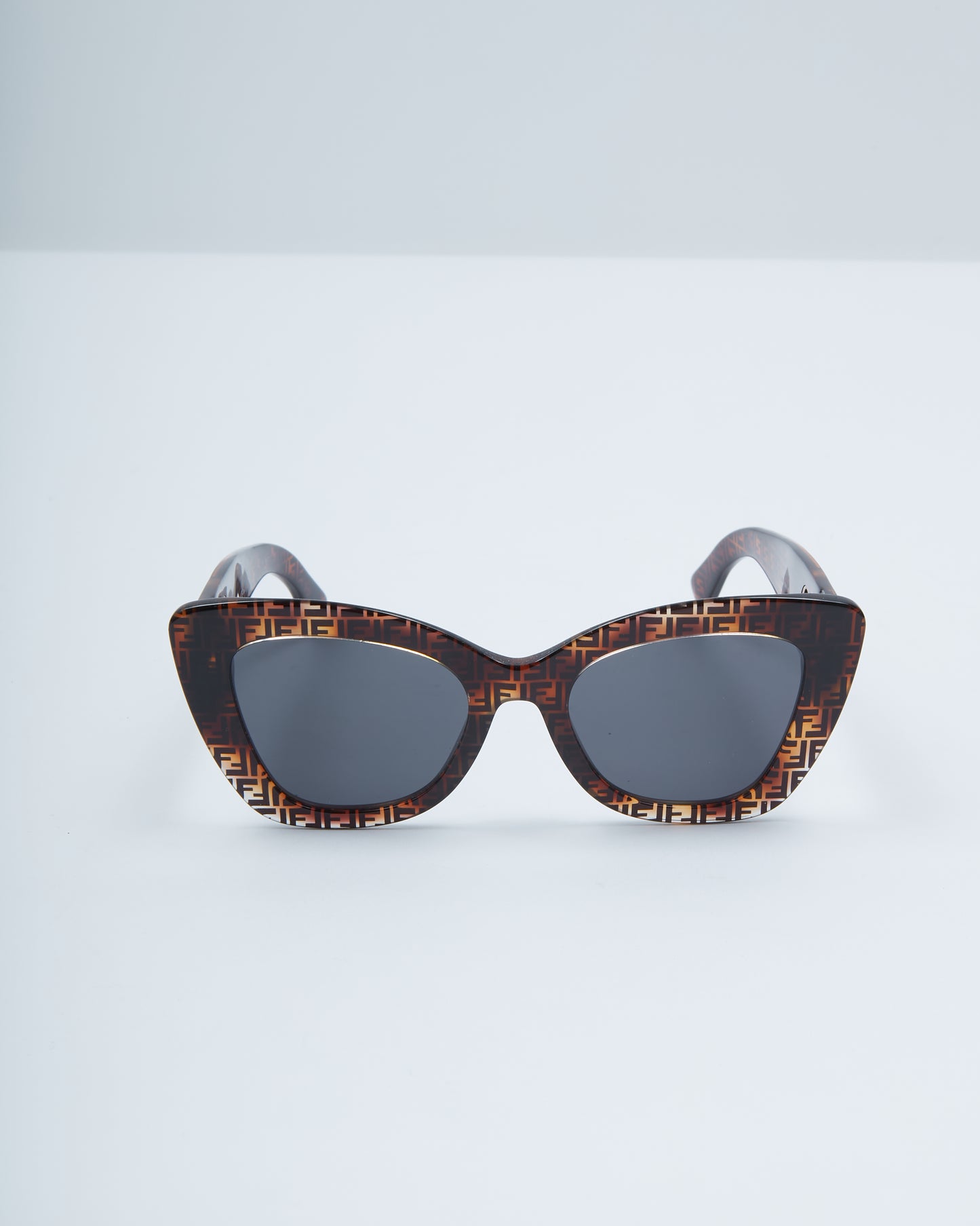 Fendi Dark Havana Zucca FF0327/S Cat Eye Sunglasses