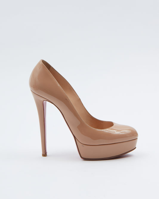 Escarpins à plateforme Louboutin Nude Bianca - 39