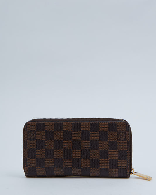 Portefeuille Zippy en toile Louis Vuitton Damier Ebene