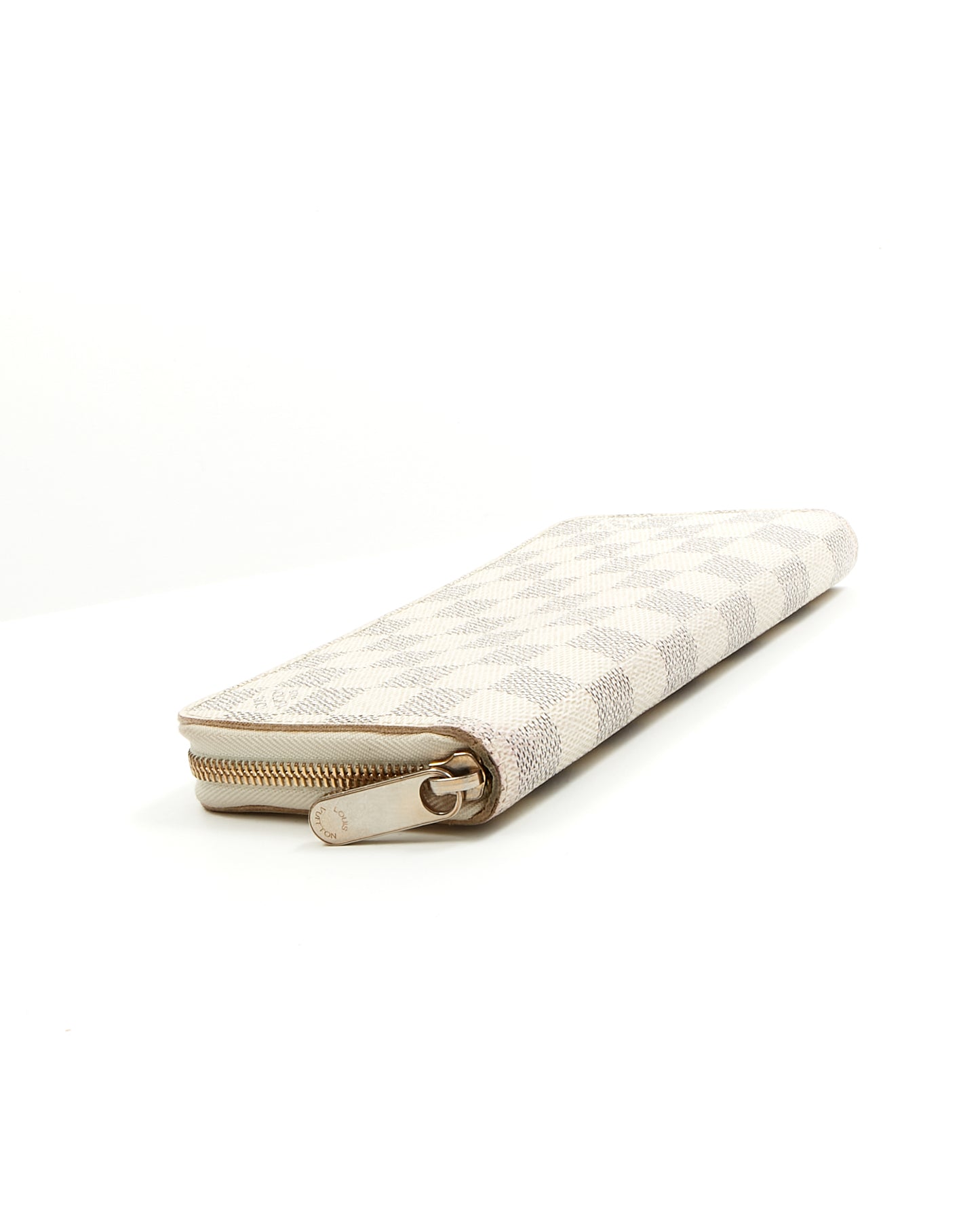 Portefeuille Zippy en toile Louis Vuitton Damier Azur