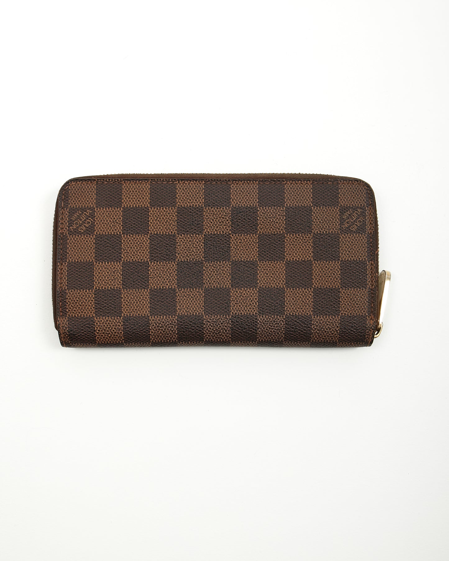 Portefeuille Zippy en toile Louis Vuitton Damier Ebene