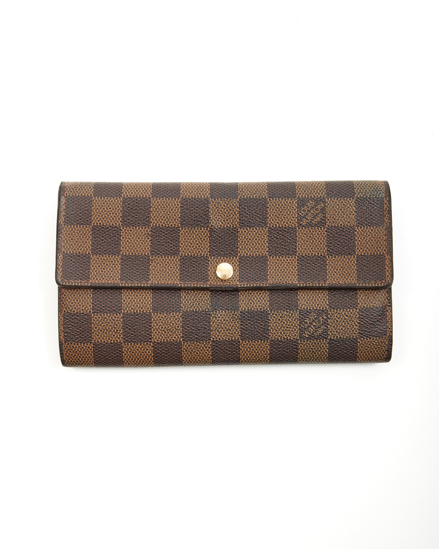 Louis Vuitton Damier Ebene Canvas Sarah Long Wallet