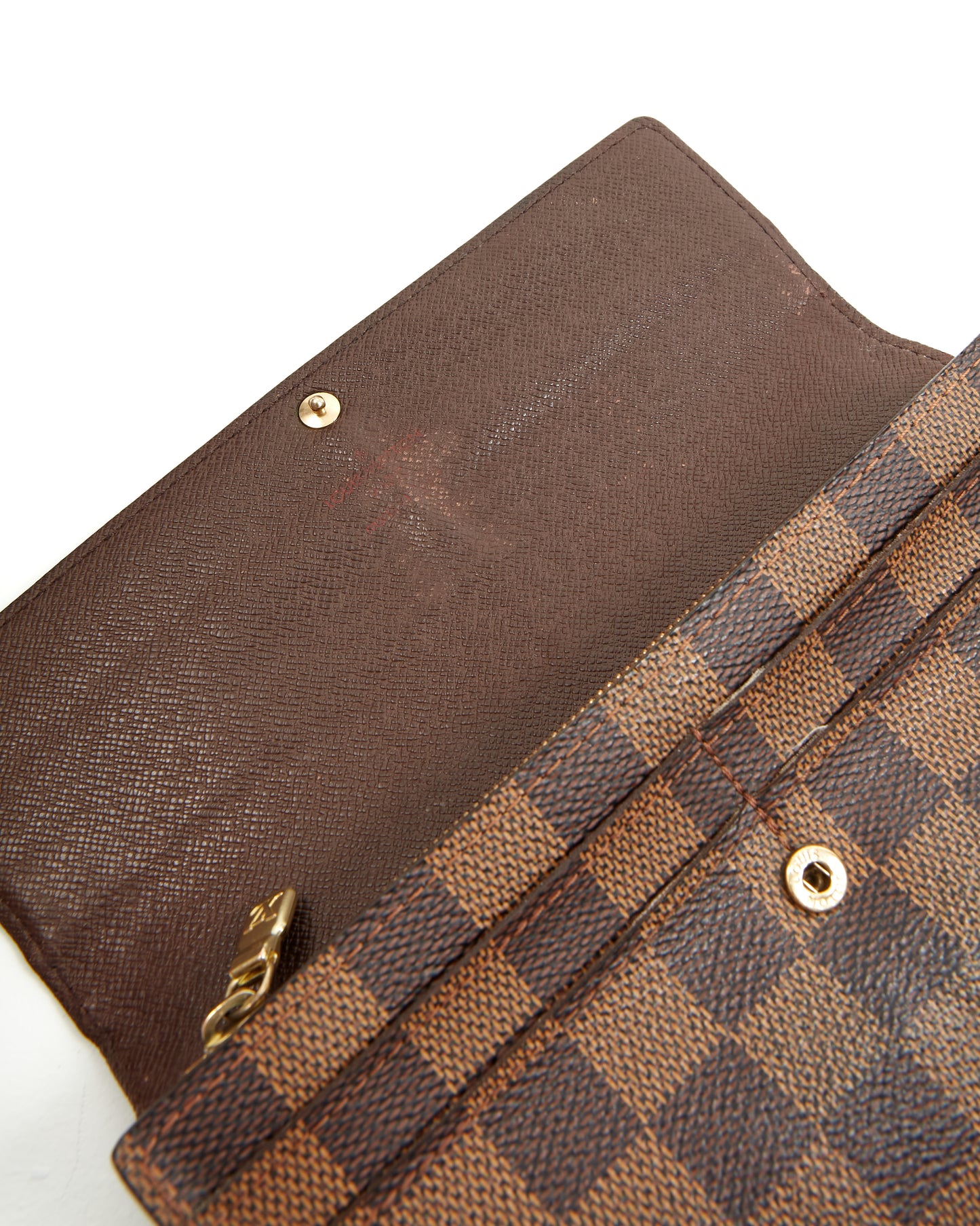 Louis Vuitton Damier Ebene Canvas Sarah Long Wallet