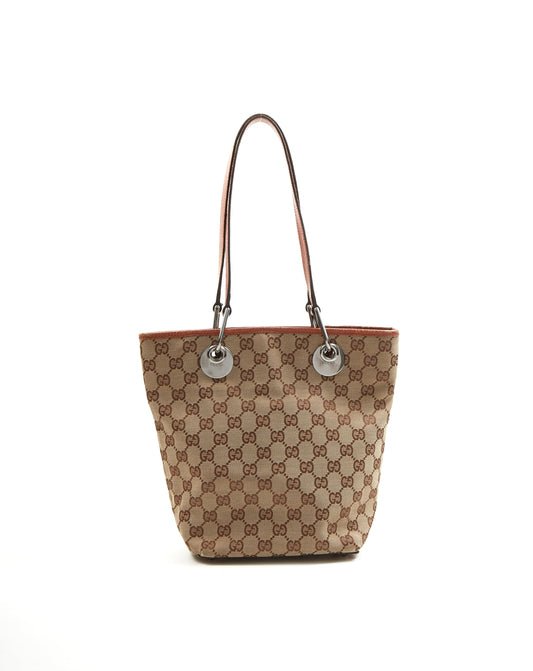 Gucci Beige Monogram Supreme Canvas Mini Tote