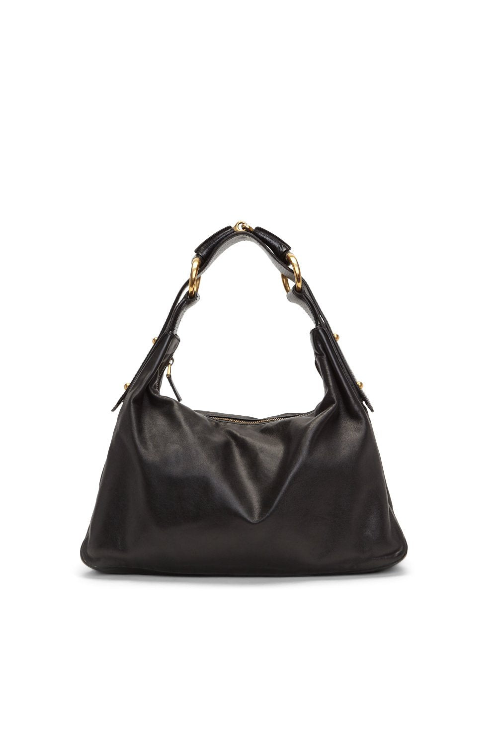 Gucci Black Leather Horsebit Hobo Bag