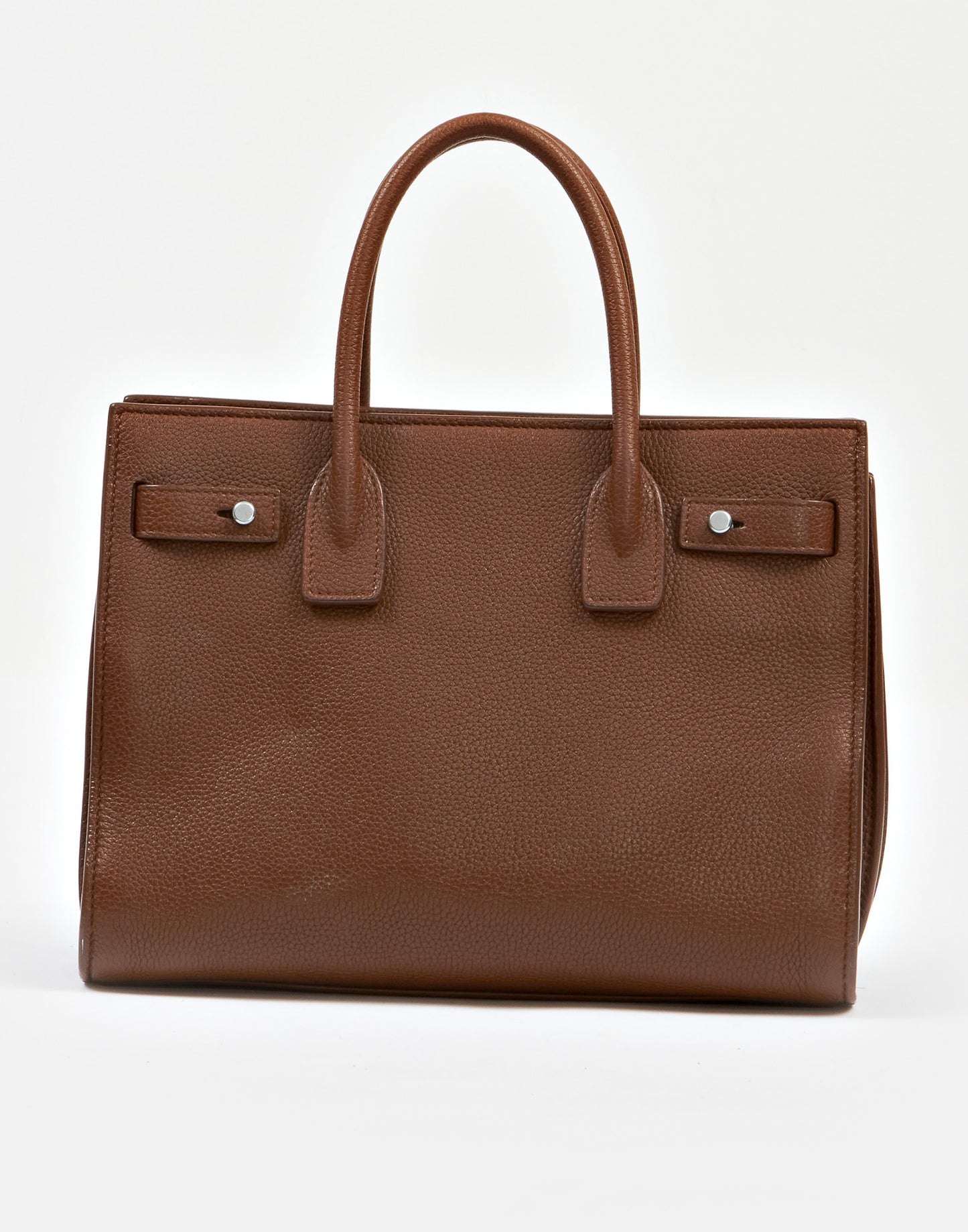 Saint Laurent Brown Grained Leather Baby Sac de Jour