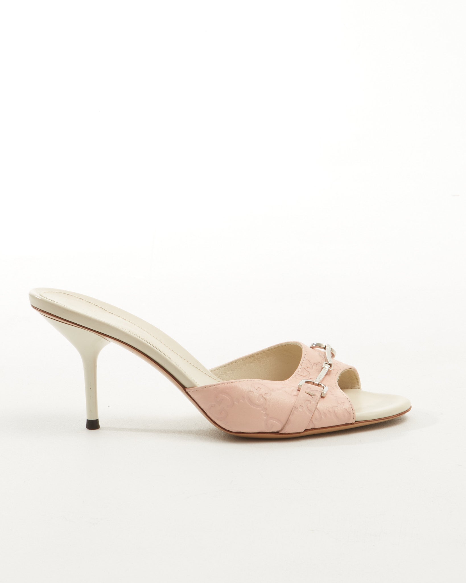 Gucci Horsebit Pink Leather Heels - 36.5