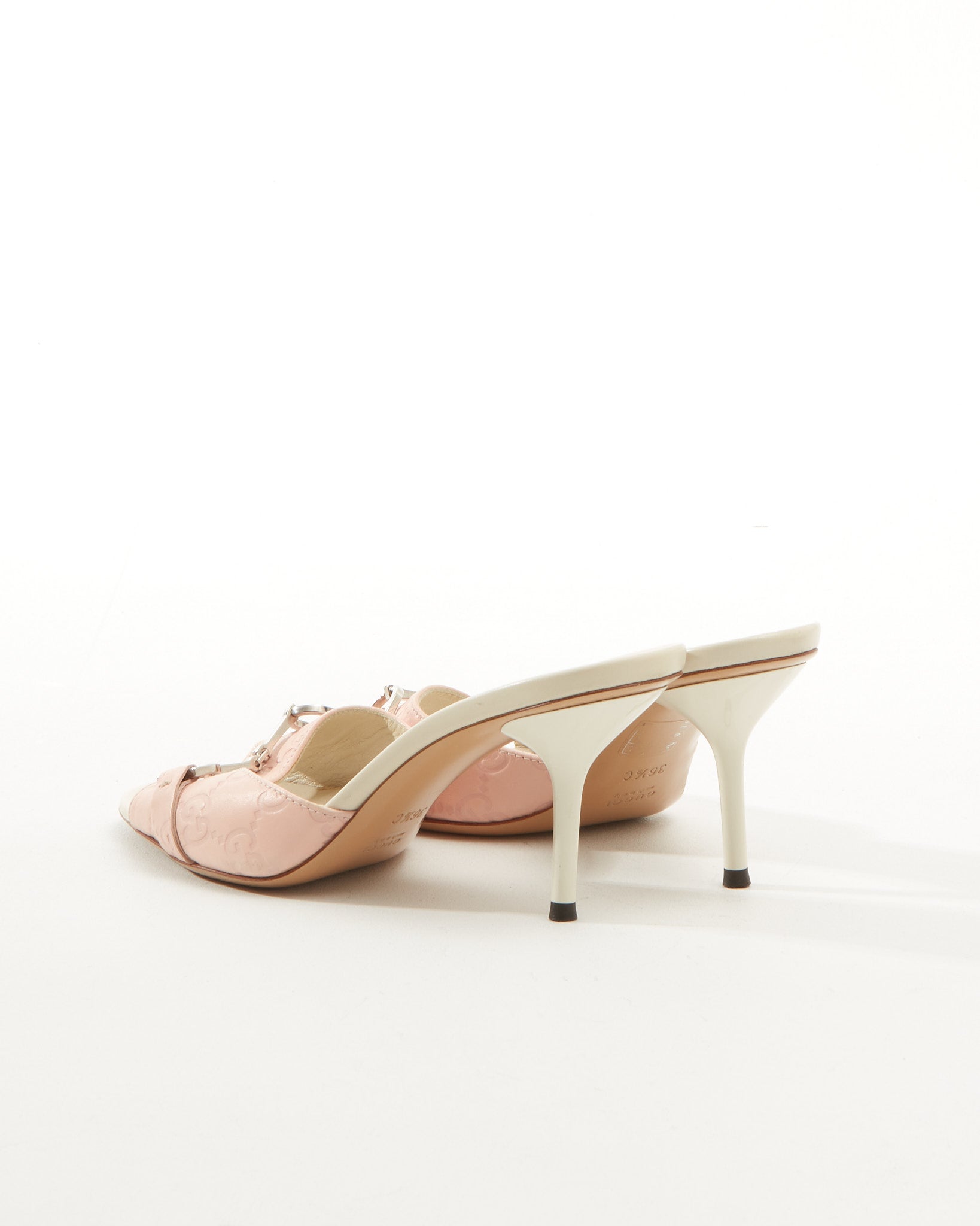 Gucci Horsebit Pink Leather Heels - 36.5