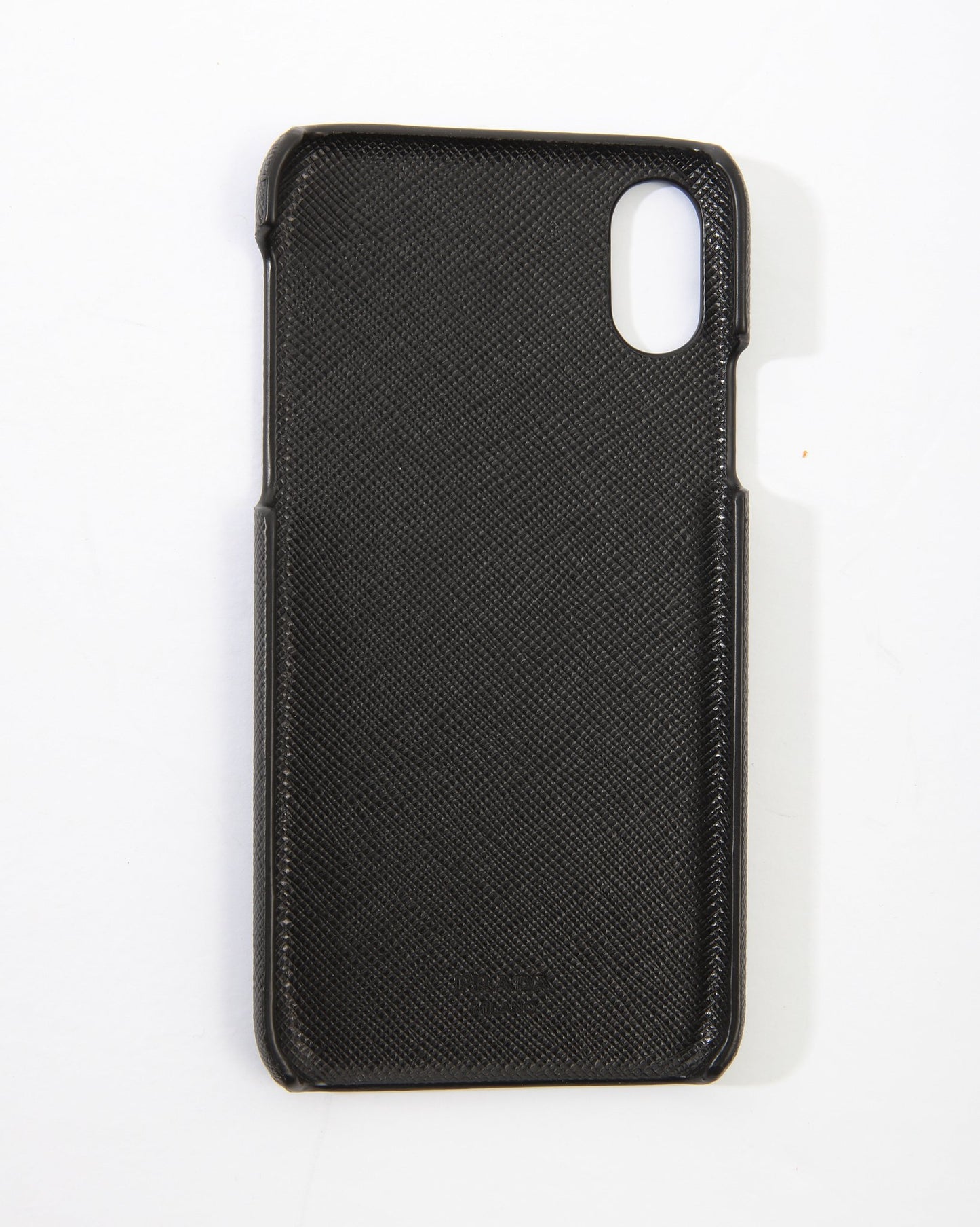 Prada Black Saffiano Leather iPhone X Case/Cover