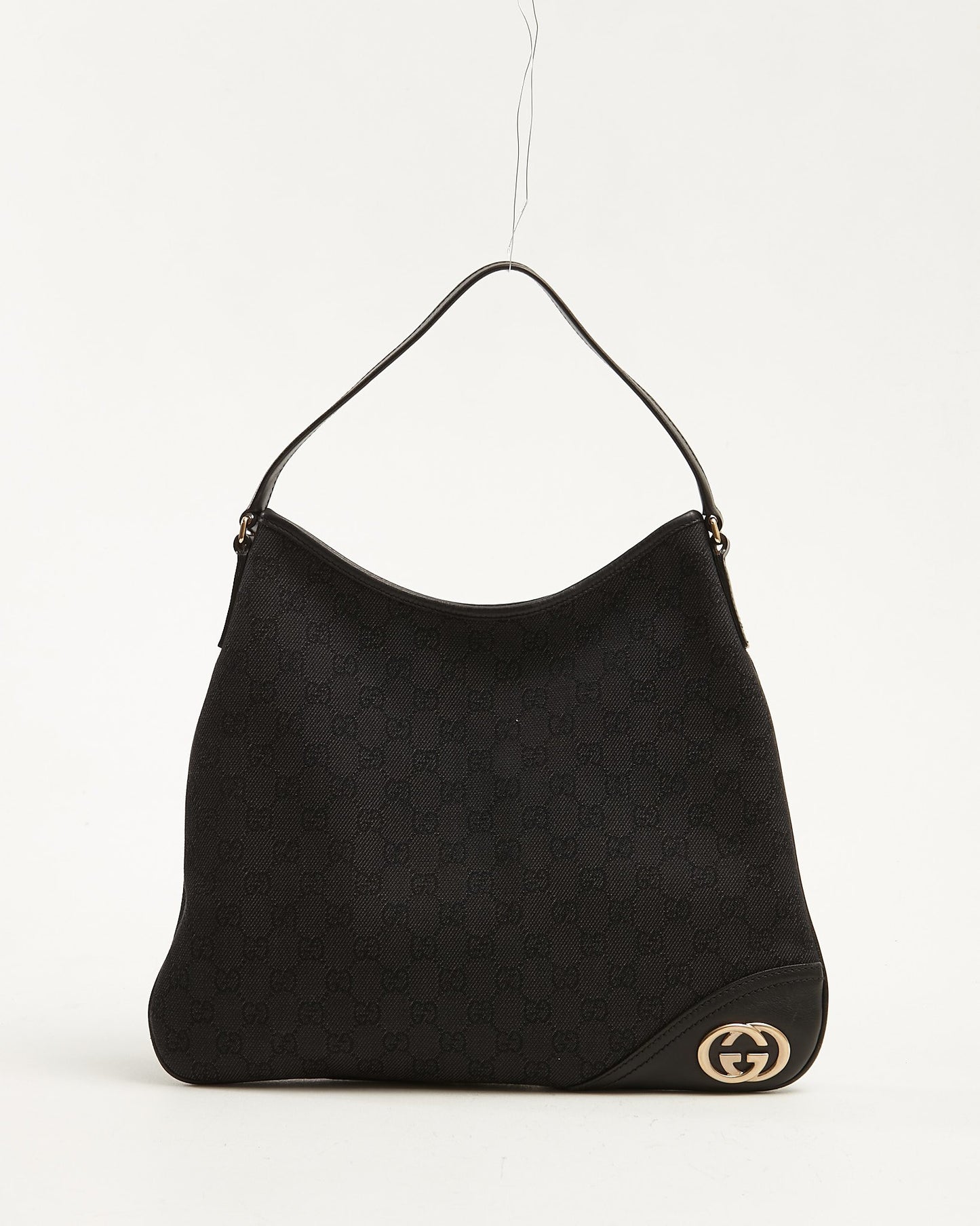 Sac à bandoulière Britt Hobo en toile noire monogramme Gucci