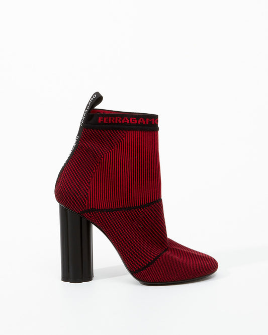 Salvatore Ferragamo Bottines chaussettes rouges - 38